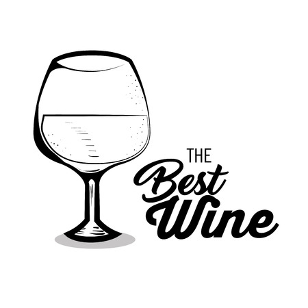 the best wine garanteed vector illustration designのイラスト素材