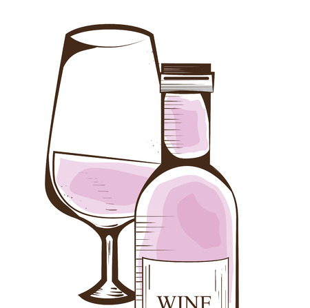 the best wine garanteed vector illustration designのイラスト素材