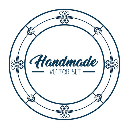 handmade drawn elegant frame vector illustration designのイラスト素材