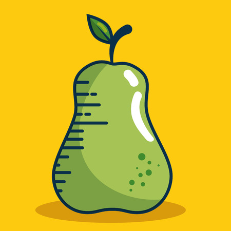 pear fresh fruit handmade drawn vector illustration designのイラスト素材