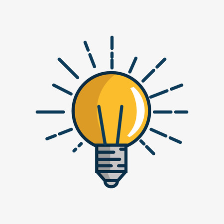 bulb light handmade drawn vector illustration designのイラスト素材