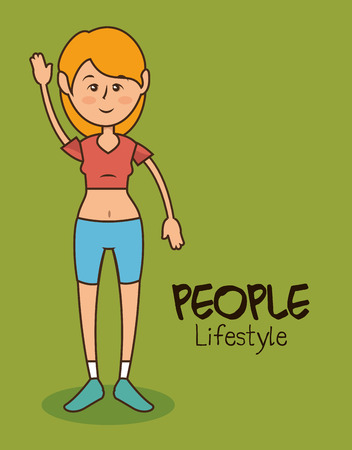 woman character healthy lifestyle vector illustration designのイラスト素材