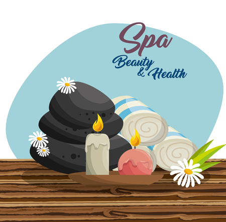 spa beauty and health poster vector illustration designのイラスト素材