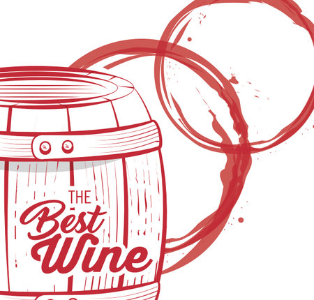 the best wine garanteed vector illustration designのイラスト素材