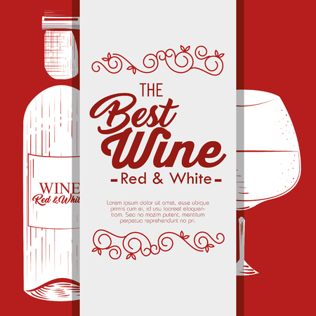 the best wine garanteed vector illustration designのイラスト素材