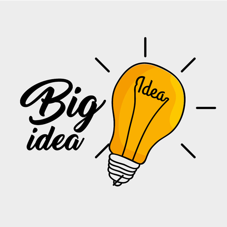 bulb light big idea concept vector illustration designのイラスト素材