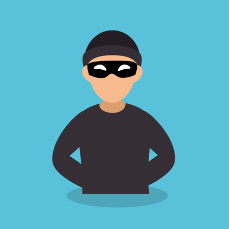 system hacker character icon vector illustration designのイラスト素材