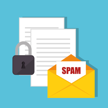 spam electronic mail icon vector illustration designのイラスト素材