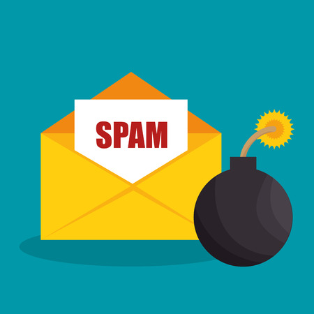 spam electronic mail icon vector illustration designのイラスト素材
