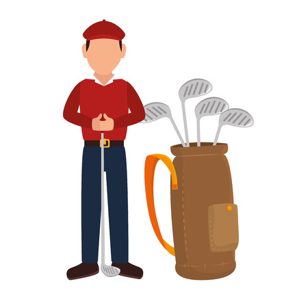 golf sport golfer emblem icon vector illustration designの写真素材