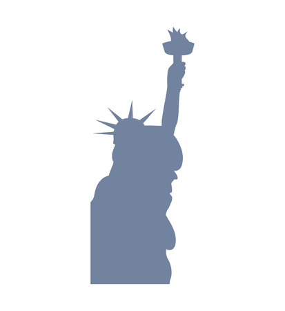 liberty statue silhouette isolated icon vector illustration designのイラスト素材