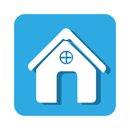 square button simple facade house icon design vector illustrationのイラスト素材