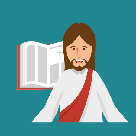 jesuschrist character religious icon vector illustration designのイラスト素材