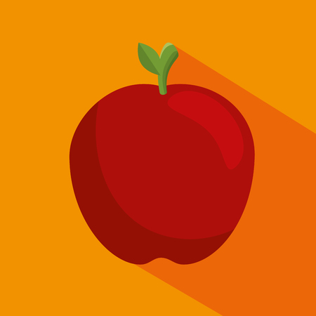 apple fresh fruit icon vector illustration designのイラスト素材