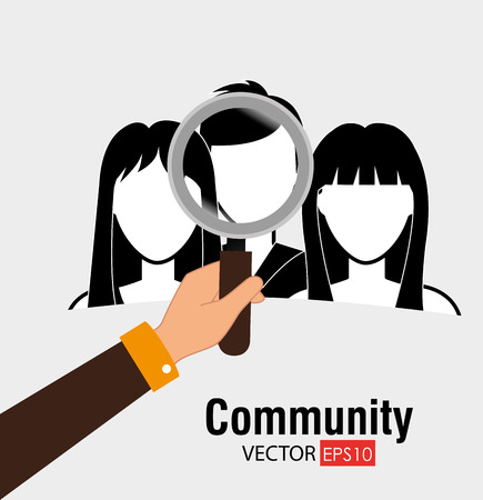 community social network icon vector illustration designのイラスト素材