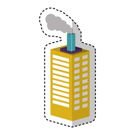 plant building isometric icon vector illustration designのイラスト素材