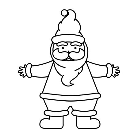 santa claus character icon vector illustration designのイラスト素材