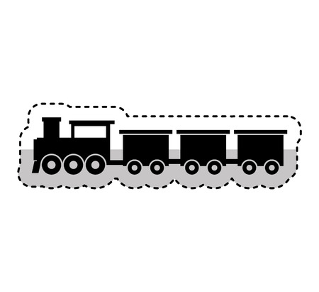 steam train silhouette isolated icon vector illustration designのイラスト素材