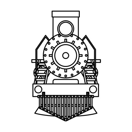 steam train silhouette isolated icon vector illustration designのイラスト素材