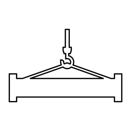 crane weight lifting service vector illustration designのイラスト素材