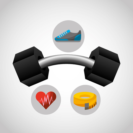 healthy lifestyle concept icons vector illustration designのイラスト素材