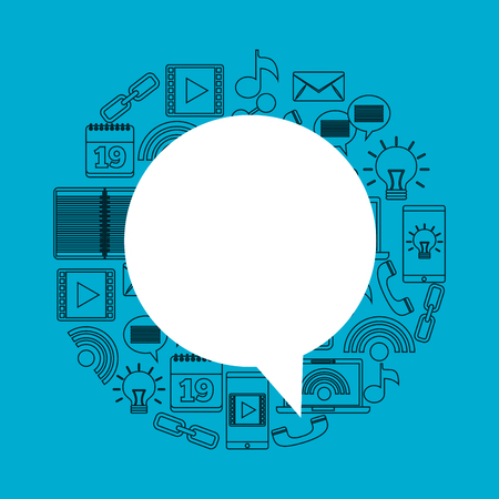 social media network icons vector illustration designのイラスト素材