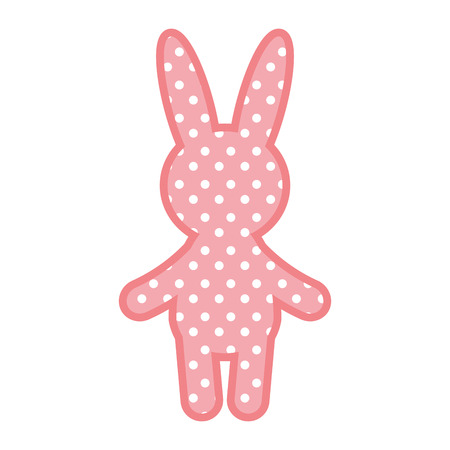 cute rabbit character icon vector illustration designのイラスト素材