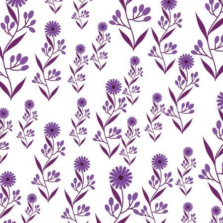 cute flower garden decorative pattern vector illustration designのイラスト素材
