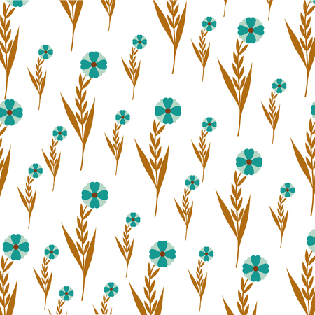 cute flower garden decorative pattern vector illustration designのイラスト素材