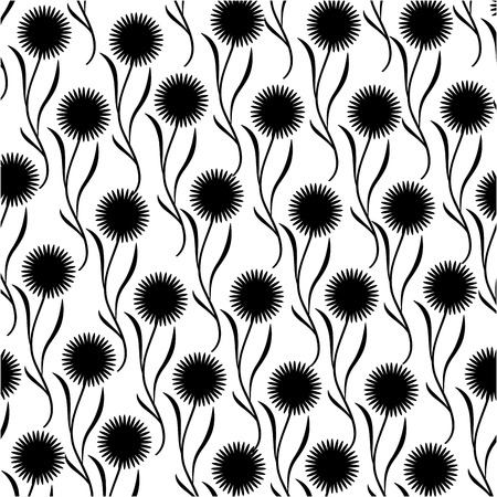 cute flower garden decorative pattern vector illustration designのイラスト素材