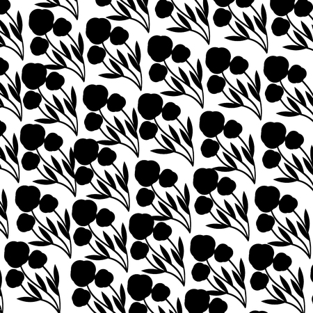 cute flower garden decorative pattern vector illustration designのイラスト素材