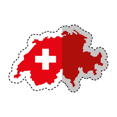 switzerland map isolated icon vector illustration designのイラスト素材