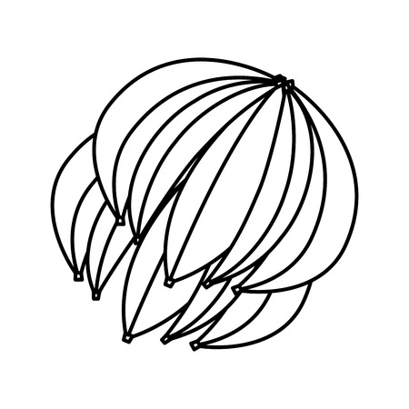 green banana isolated icon vector illustration designのイラスト素材