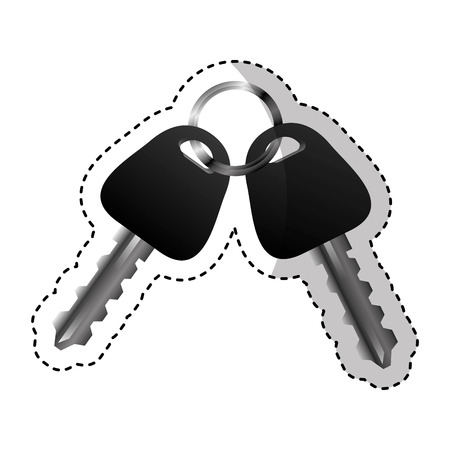 car key silhouette icon vector illustration designのイラスト素材