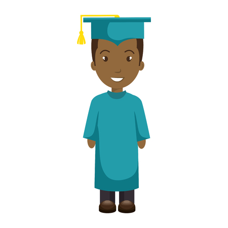 graduated avatar character icon vector illustration designのイラスト素材