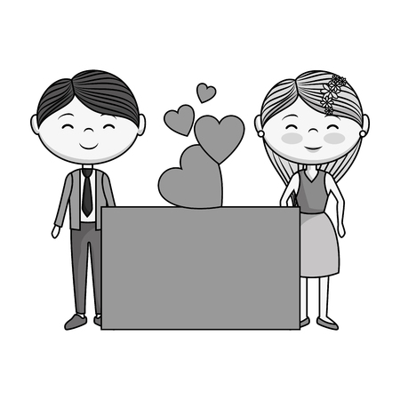 couple lovers characters icon vector illustration designのイラスト素材
