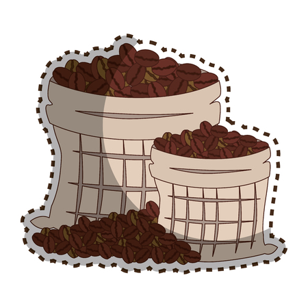 delicious coffee seeds icon vector illustration designのイラスト素材