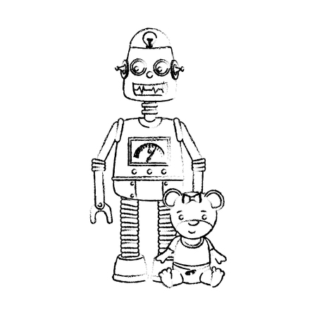 cute plush doll icon vector illustration designのイラスト素材