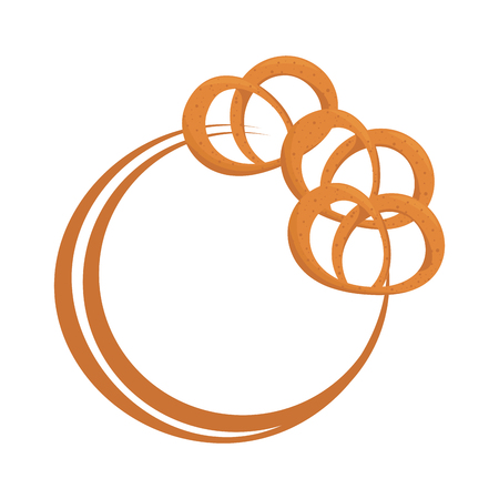 delicious pretzel bakery shop vector illustration designのイラスト素材