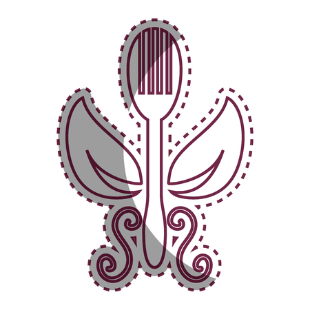 kitchen cutlery with healthy food vector illustration designのイラスト素材