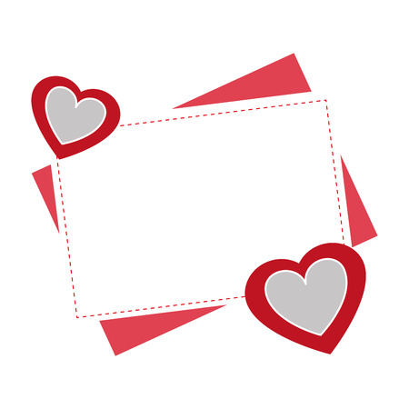 heart love romantic card vector illustration designのイラスト素材