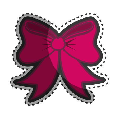 happy merry christmas ribbon decorative vector illustration designのイラスト素材