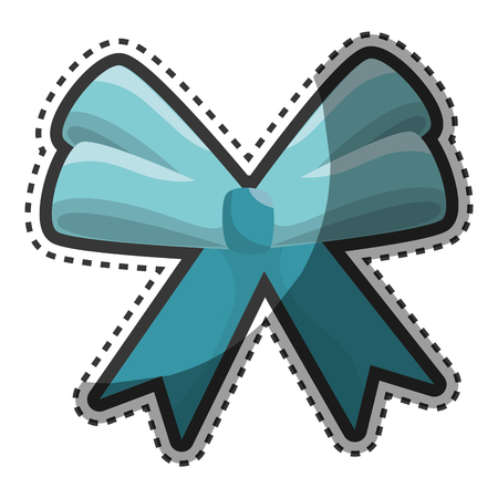 happy merry christmas ribbon decorative vector illustration designのイラスト素材