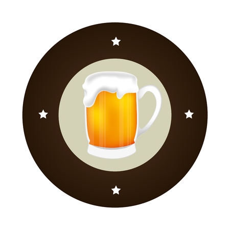 fresh beer drink icon vector illustration designのイラスト素材