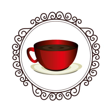 coffee cup drink isolated icon vector illustration designのイラスト素材
