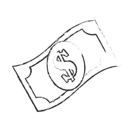 bill dollar money icon vector illustration designのイラスト素材