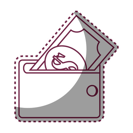 wallet money isolated icon vector illustration designのイラスト素材