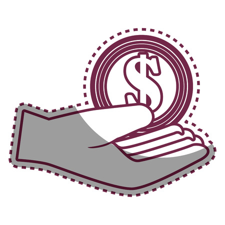 coins money isolated icon vector illustration designのイラスト素材