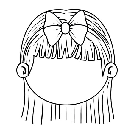 cute little girl character vector illustration designのイラスト素材