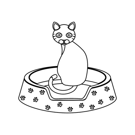 cute kitty mascot icon vector illustration designのイラスト素材